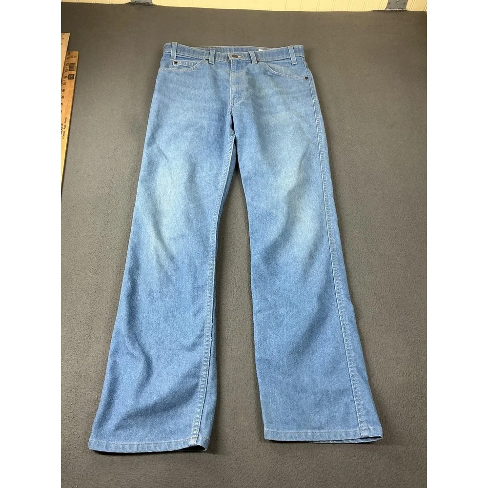 Vintage Levi's Action Jeans Mens 34x31 Light Wash Blue Bootcut Relaxed USA